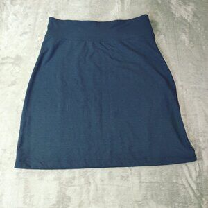 Eddie Bauer Women’s Skirt M Navy Blue Pull-On Casual Travel Stretch Everyday